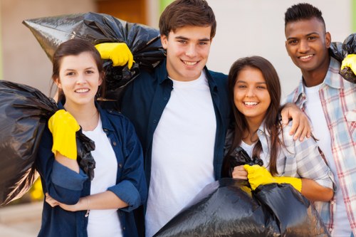 Residential house clearance team at work