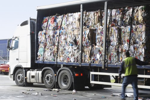 Sorting of commercial recyclables at a local waste transfer station