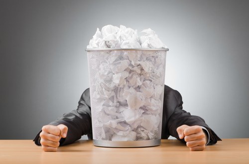 Professional waste clearance team in action